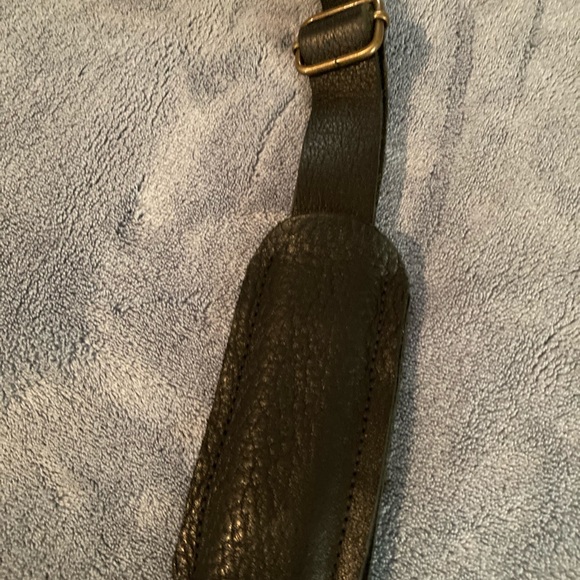 New Large Leather Cross Body Bag by Oldrie Shoulder Messenger Bag Satchel Black - Picture 7 of 15